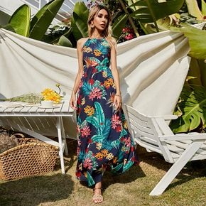 Vacation Floral Print Cocoon A Maxi Dress