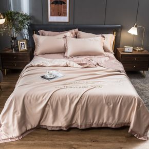 Summer Cool Fiber Quilt Blanket Thin Hygroscopic Comforter Air Condition Duvet Bedding Patchwork Quilted Bedspread Cover