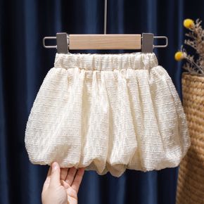 Toddler Girl Dot Design Creamy White Bloomer Shorts