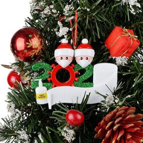 2021 Family DIY Handwritten Name Doll Snowman Christmas Tree Hanging Pendant Christmas Ornaments