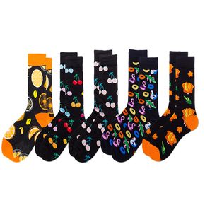 Women Colorful Fruit Pattern Comfortable and Breathable Tube Socks