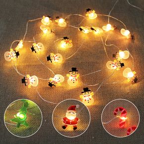 Christmas Decorations LED String Light Christmas Tree Decorations, Santa Claus, Snowman, Deer Head, Snowflakes