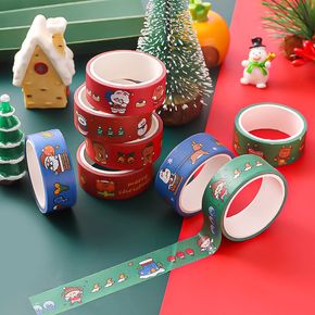 4-pack Cartoon Christmas Washi Tape Student Hand Account Material DIY Decor Sticker Christmas Gift Wrapping Tape