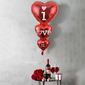 Dia dos namorados balões coração vermelho eu te amo balões decoração noite romântica festa casamento aniversário decorações