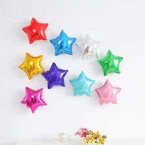 10-pack Star-shaped Balloons Star Aluminum Foil Balloons Set Mother's Day Party Decoration