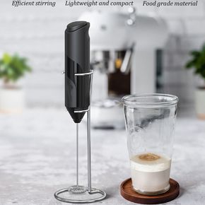 Máquina de espuma elétrica de aço inoxidável multifuncional portátil para espuma de leite para bebida espumante de café de ovo