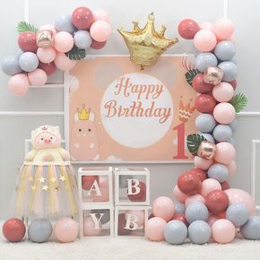 83pcs Pink Balloons Garland Arch Kit Birthday Photography Backdrop Decoration Supplies Birthday Party Decor