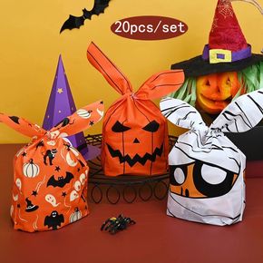 20-pack Halloween Bunny Ears Goody Bags Candy Gift Bag Halloween Party Supplies (Random delivery of styles)