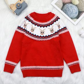 criança menina / menino natal cervo padrão de suéter de design de botão