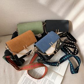 Colorblock Leder Umhängetaschen für Damen Handtasche Mode einfache Schulter Damen Umhängetasche
