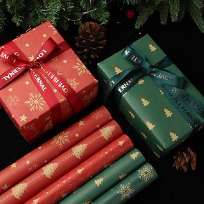 Christmas Wrapping Paper Roll Christmas Wrapping Kraft Paper Candy Cane Christmas Party Supplies