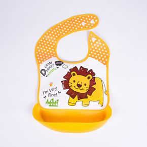 Baby Bibs Adjustable Waterproof Baby Feeding Bibs with Soft Silicone Food Catcher Pocket Non Messy