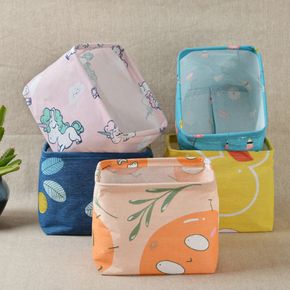 Foldable Cloth Storage Receive Basket Cotton Linen Blend Waterproof Storage Bins for Clothes Books Toys