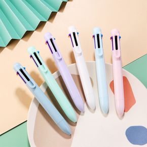 6-Color Ballpoint Pen 6-in-1 Multicolor Retractable Ballpoint Pens Student Stationery Office School Supplies