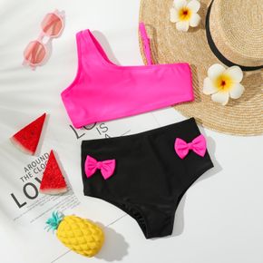 2pcs Kid Girl Camisole Top and Bowknot Design Briefs Bikini Swimsuit Set