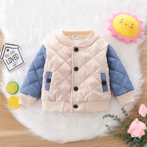 Baby Thickened Lined Diamond Quilted Cotton Long-sleeve Outwear