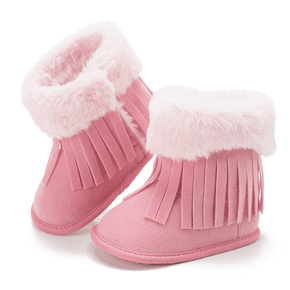 Baby / Kleinkind Quaste Dekor Fuzzy Fleece Prewalker Schuhe