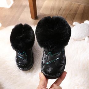Toddler / Kid Black Camouflage Fluffy Snow Boots