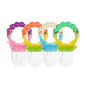 Vegetable Fruit Chew Nibbler Feeder for Baby Safety Silicone Rattle Bell Pacifier Bottle Infant Training Feeding Bottle