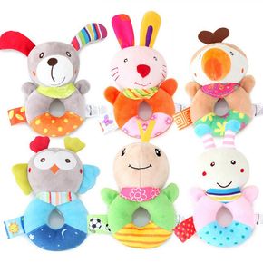 Baby Rattle Cartoon Adorable Animal Rattle Stick Baby Soothing Toy Baby Rattle Toy