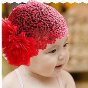 Big Flower Decor Lace Headband Hair Accessories for Girls