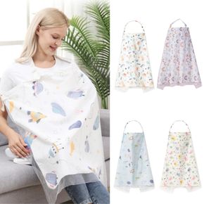 Breastfeeding Nursing Cover Breathable Cotton Privacy Feeding Cover Feeding Apron with Mesh Adjustable Strap