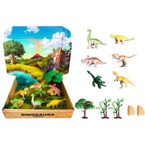 Conjunto de brinquedos de dinossauros de plástico com 6 unidades, brinquedos de dinossauros de plástico, jogos interativos, presentes perfeitos para crianças meninos e meninas