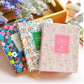 Floral Flower Print Notebook A6 Schedule Book Diary Weekly Planner Notebook Daily Notepad School Student Office Supplies Stationery
