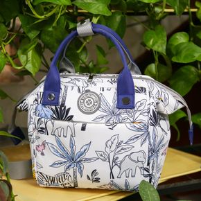 mochila multifunções bolsa de fraldas com impressão vegetal leve bolsa de ombro para mamãe mochila bolsa de armazenamento