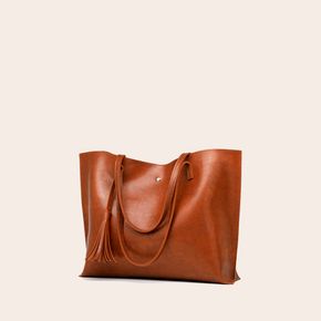 Krokodilfransen-Umhängetasche mit großer Kapazität reine Farbe minimalistische Handtaschen für Frauen