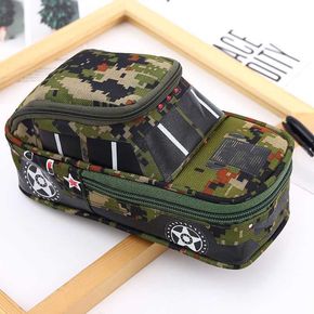 Creative Camouflage Car Shaped Pencil Case Pen Bag Zipper Pouch Holder Student Stationery Supplies