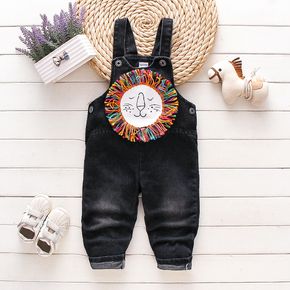 Toddler Boy Animal Lion Embroidered Tasseled Casual Overalls