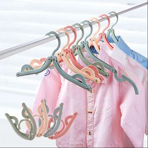 5-pack Travel Hangers Portable Folding Clothes Hangers Multifunction Hanging Drying Rack for Home and Travel