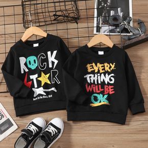 Toddler Boy Letter Print Casual Long-sleeve Tee