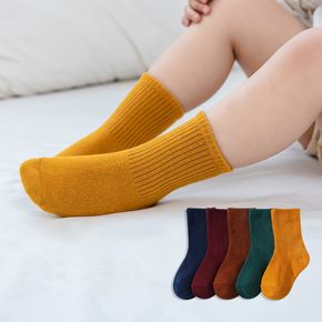 5-pairs Baby / Toddler / Kid Minimalist Plain Socks
