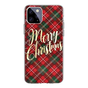 Merry Christmas Plaid Letter iPhone Case Soft TPU Protective Case for iPhone 8/8 Plus/11/11 Pro/11 Pro Max/12/12 Pro/12 Pro Max/12 Mini/X/XS/XS Max/XR/13/13 Pro/13 Pro Max/13 Mini