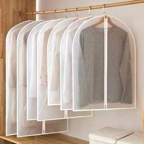 5er-Pack Kleidersack zum Aufhängen, transparenter Reißverschluss, wasserdicht, Staubschutz für Mantel, Jacke, Pullover, Anzüge, Kleid