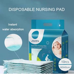 10-pack Baby Disposable Changing Pads Waterproof Breathable Diaper Underpads Bed Table Protector Mat