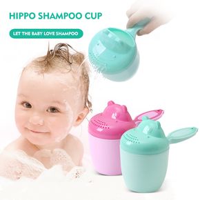 Baby Hippo Shampoo Cup Kids Shampoo Rinse Cup Shower Sprinkler Spoon Bathroom Accessories