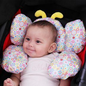 Baby Travel Pillow Butterfly Shape Head and Neck Support Pillow for Car Seat Stroller Pushchair