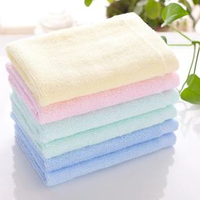 Pure Color Bamboo Fiber Washcloths Hand Towel Face Cloths Soft Comfortable Absorbent Square Towels for Bathroom Kitchen