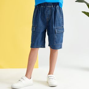 Trendy Kid Boy Solid Denim Shorts