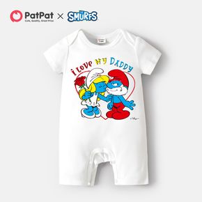 Smurfs Baby Boy/Girl Daddy's Sweetheart Father's Day Cotton Romper