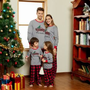Pickup Trucks with Tree Christmas Family Matching Pajamas Sets(Flame Resistant)