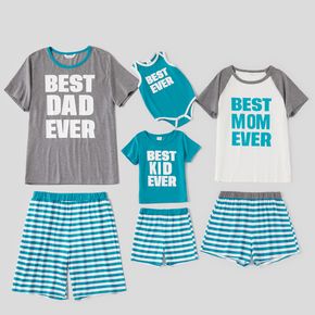 Letter Print  Family Matching Pajamas Sets（Flame Resistant）