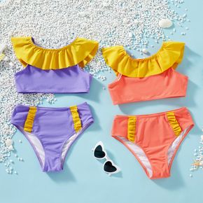 2-piece Kids Girl Ruffled Swimsuit
