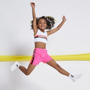 ‚Tanz‘ Brief Farbblock Tank-Top und Shorts athlesure für Kleinkinder / Kinder eingestellt