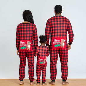 Familien Outfits Weihnachten Tier rot Ein Stück Pyjama