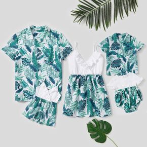 Leaves Print Family Matching Tops