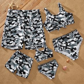 Camouflage Print Family Matching Swimsuits